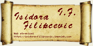 Isidora Filipčević vizit kartica